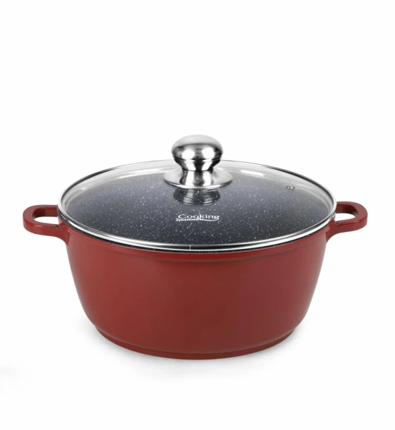 Semioala aluminiu+capac 26X12CM, 5.3 l, calabria, cooking by heinner