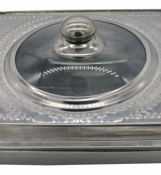 Tava cuptor cu capac, inox, 39x29x7, vanora home