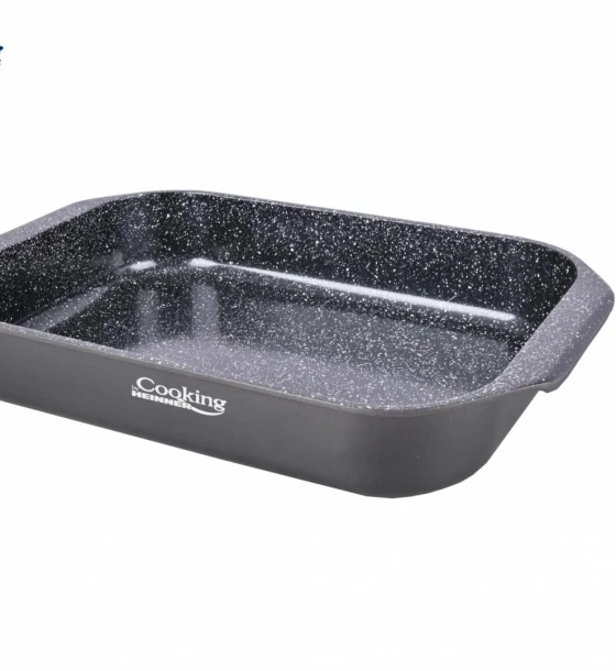 Tava aluminiu cu acoperire ceramica 39.5x26 cm, dark line, cooking by heinner