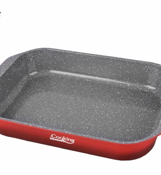 Tava aluminiu cu acoperire ceramica 39.5x26 cm, red line, cooking by Heinner
