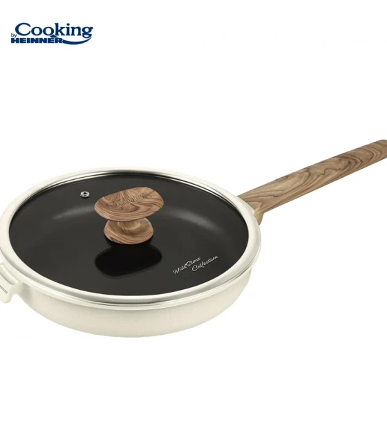 Tigaie aluminiu+capac 26x5.5 cm, wild stone, cooking by heinner