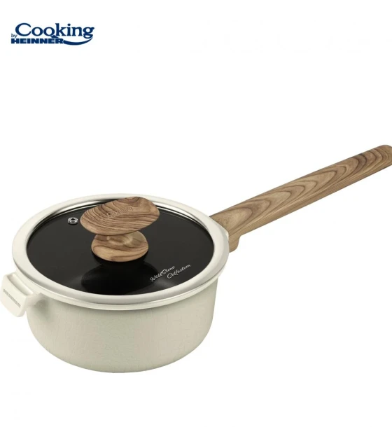 Tigaie Caserola aluminiu+capac 18x9 cm, wild stone, cooking by heinner
