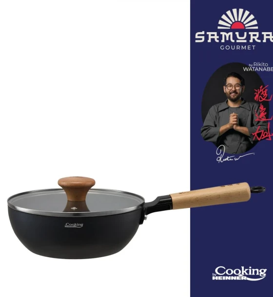 Tigaie wok+capac 20X7 cm, rikito watanabe, samurai gourmet, cooking by heinner