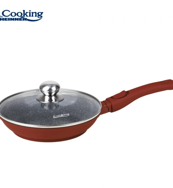 Tigaie aluminiu turnat + capac 24x4.8 cm, calabria, cooking by heinner