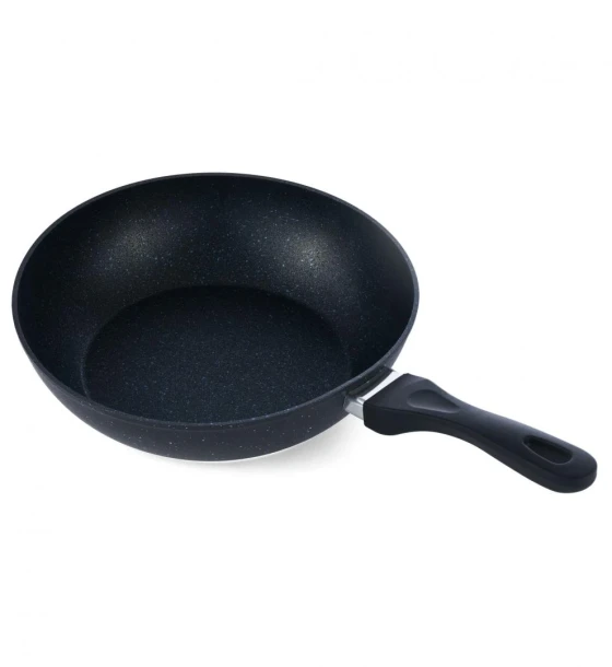 Tigaie aluminiu wok 30x8 cm, black sand, cooking by heinner