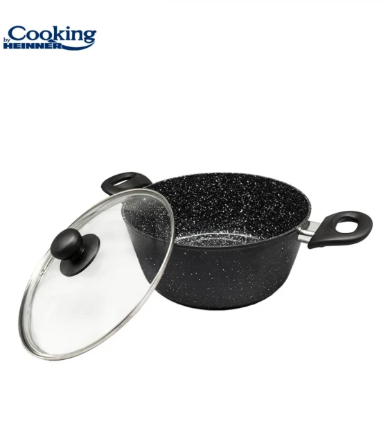 Tigaie Cratita aluminiu forjat 22x9CM, 2.8L onix, cooking by heinner