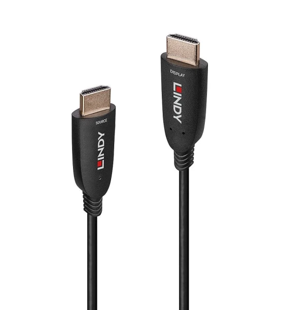 Cablu Lindy 10m Hybrid HDMI 8k60, latime de banda suportata 48Gbps, maxima 7680x4320 60Hz 4:2:0 10bit, 3840x2160 120Hz 4:4:4 10bit