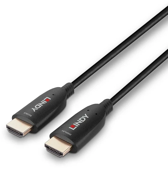 Cablu Lindy HDMI 8k60, fibra optica hybrid, lungime 20m, maxima 7680x4320 60Hz 4:2:0 10bit, 3840x2160 120Hz 4:4:4 10bit, latime de banda 48Gbps, negru