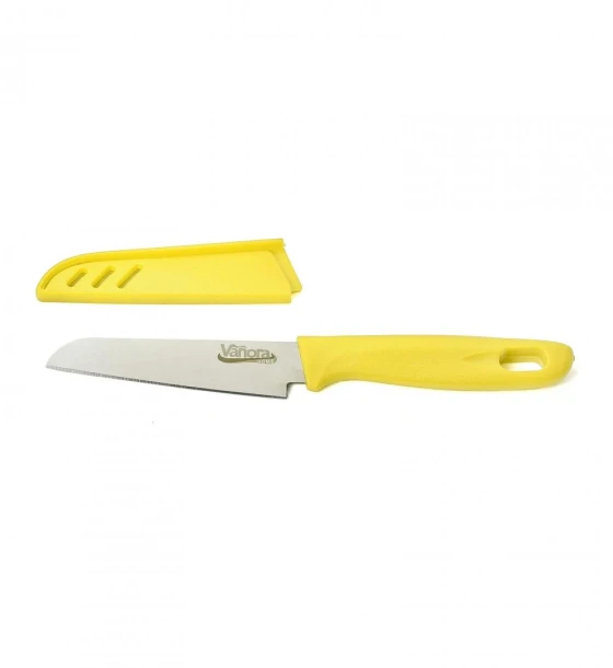 Accesoriu bucatarie Cutit cu teaca 9.5 cm, galben