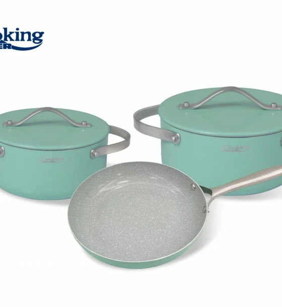 Set gatit 5 piese aluminiu presat, creta, cooking by heinner