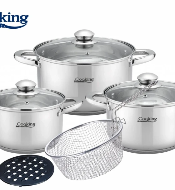 Set gatit din inox 8 piese, victoria, cooking by heinner
