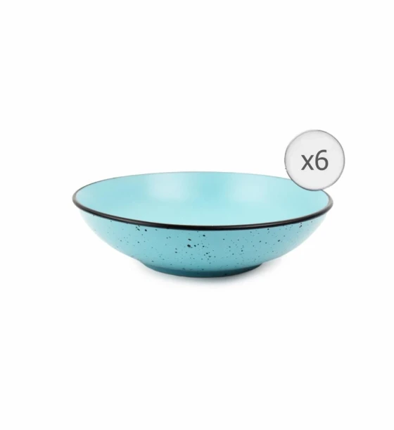 Set 6 farfurii adanci, ceramica 20 cm, electra, art of dining by heinner