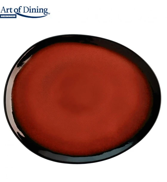 Set 4X farfurie ovala ceramica 28 cm, vulcano, art of dining by heinner
