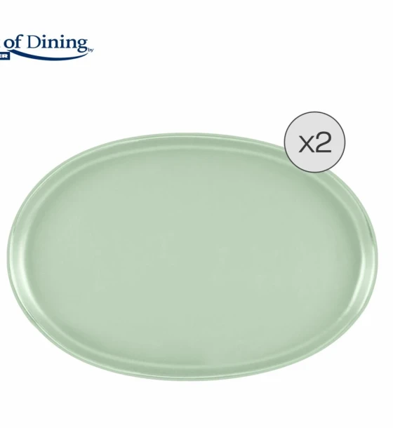 Farfurie Set 2 platouri ceramica 30x20 cm, yvonne, art of dining by heinner