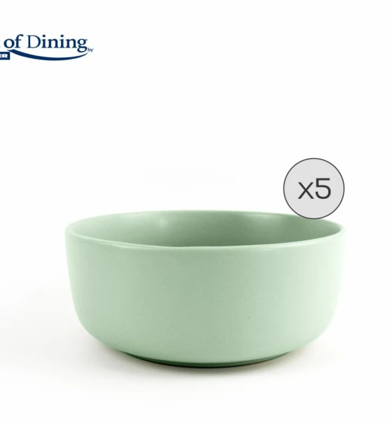 Farfurie Set 5 boluri cereale ceramica 16 cm, yvonne, art of dining by heinner