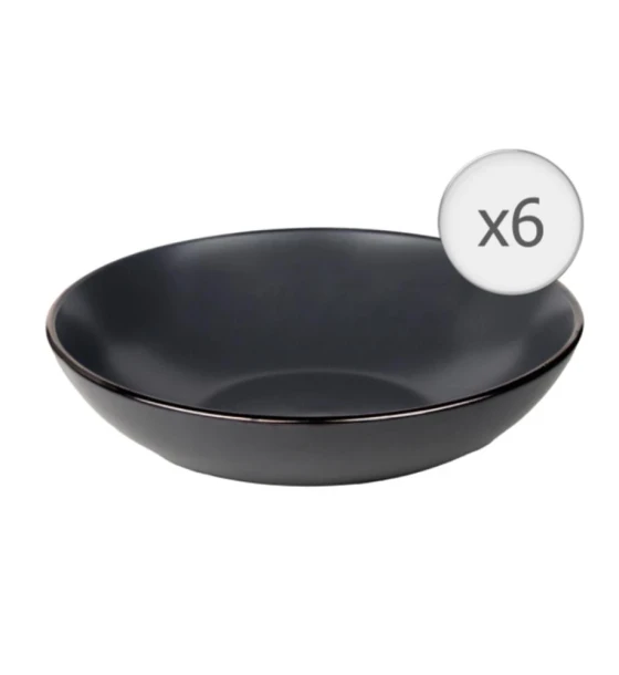 Set 6 farfurii adanci, ceramica 20 cm, calypso, art of dining by heinner