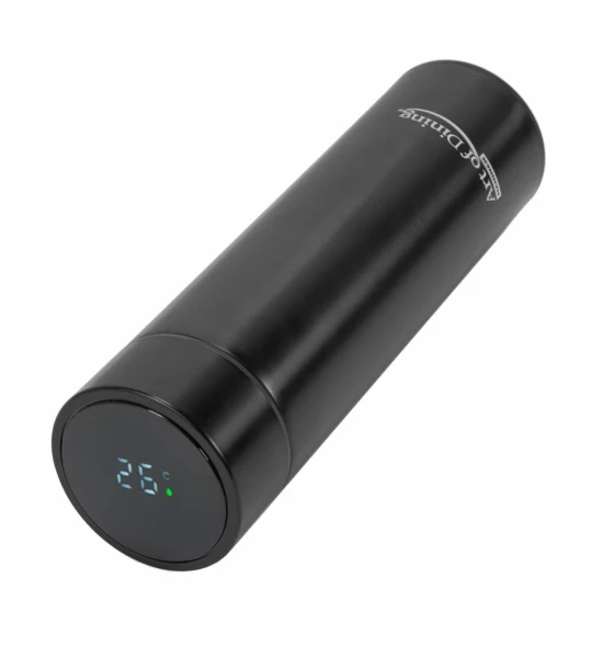 Cana Termos inox 450 ml, cu indicator LED pentru temperatura, negru, art of dinning by heinner