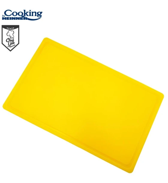 Tocator cu sant haccp GN1, 53X32.5X2 cm, galben, cooking by heinner