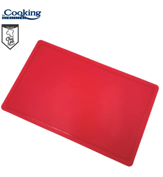 Tocator cu sant haccp GN1, 53X32.5X2 cm, rosu, cooking by heinner