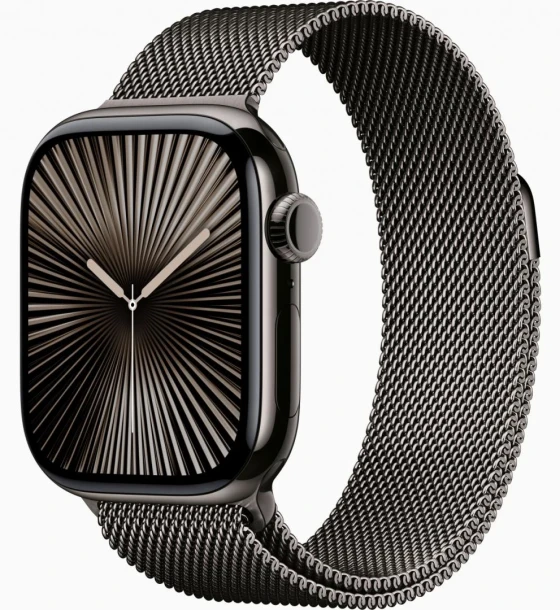 Smartwatch Apple Watch Series 10 GPS + Cellular 42mm Slate Titanium Case with Slate Milanese Loop