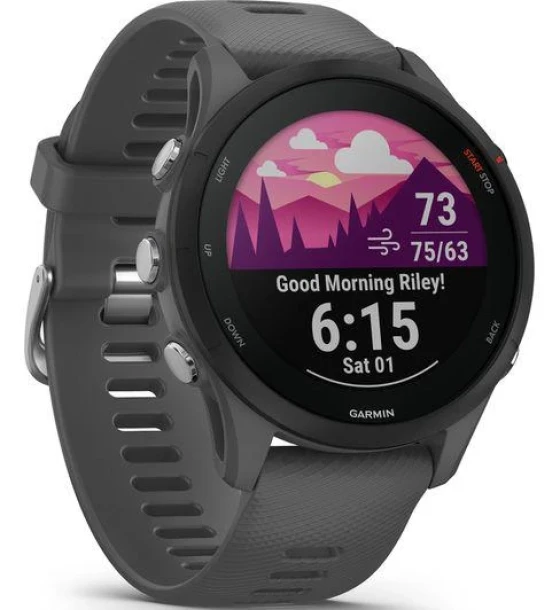 Ceas Garmin Forerunner 255, display 33mm, displat 260x260 conectivitate Bluetooth, ANT+, NFC, USB, functii accelerometru, giroscop, barometru, busola