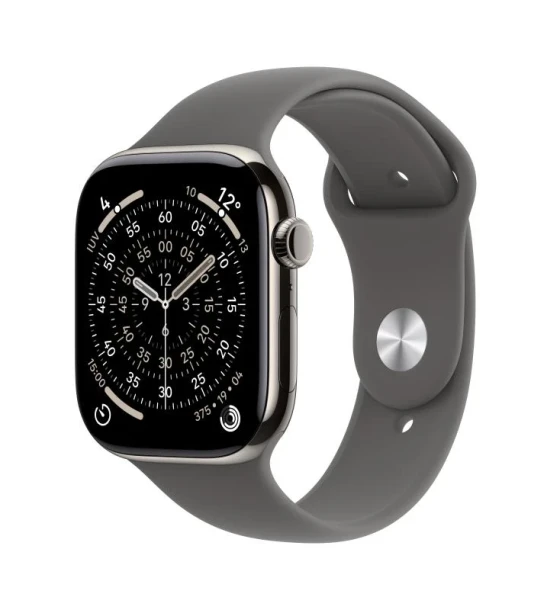 Smartwatch Apple Watch Series 11 GPS + Cellular 46mm Natural Titanium Case with Stone Grey Sport Band - S M