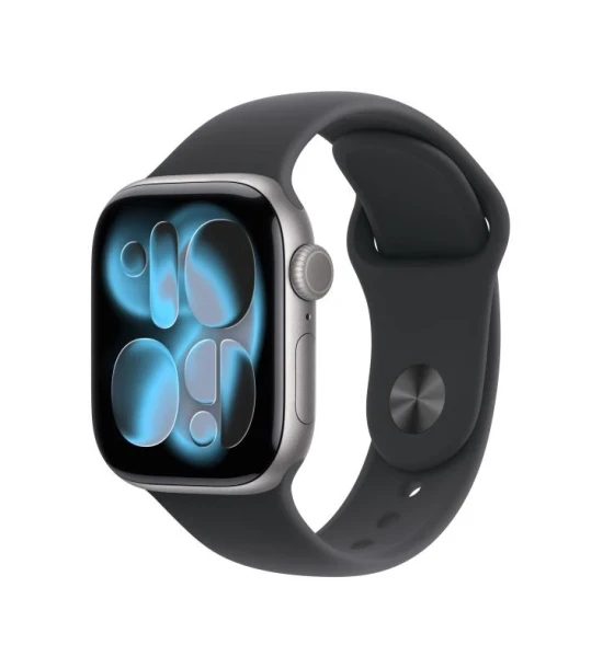 Smartwatch Apple Watch Series 11 GPS + Cellular 42mm Space Grey Aluminium Case with Black Sport Band - M L