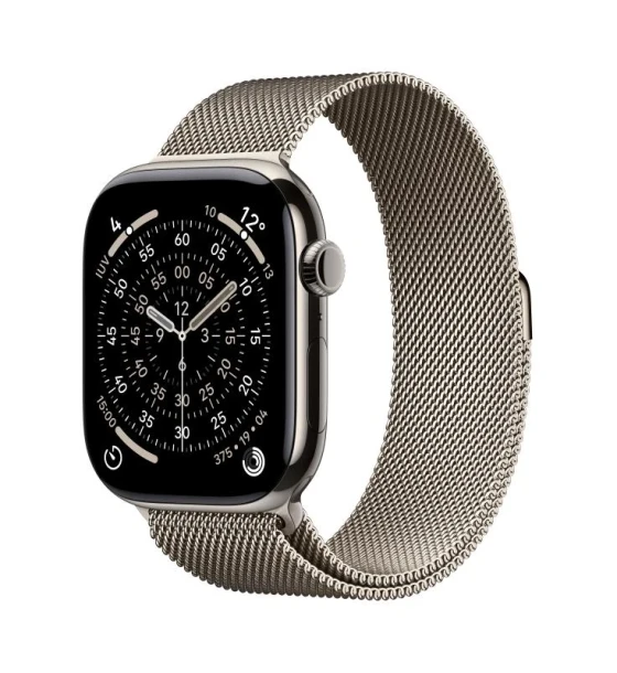 Smartwatch Apple Watch Series 11 GPS + Cellular 46mm Natural Titanium Case with Natural Milanese Loop - S M