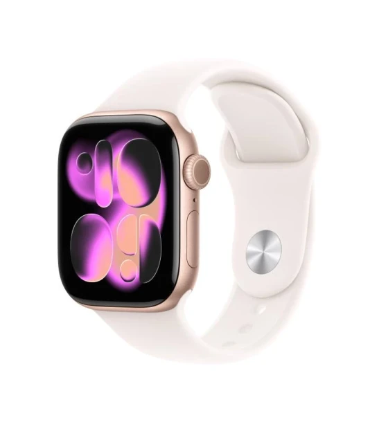 Smartwatch Apple Watch Series 11 GPS 42mm Rose Gold Aluminium Case with Light Blush Sport Band - M L