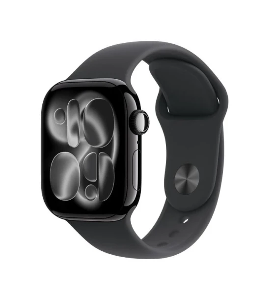 Smartwatch Apple Watch Series 11 GPS 42mm Jet Black Aluminium Case with Black Sport Band - M L
