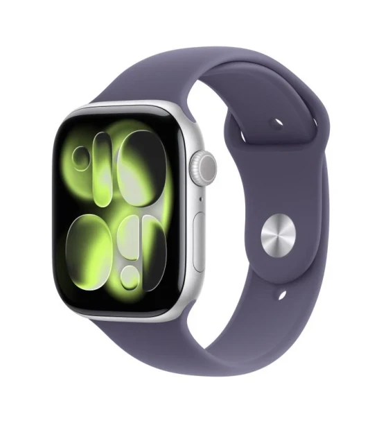Smartwatch Apple Watch Series 11 GPS 46mm Silver Aluminium Case with Purple Fog Sport Band - S M