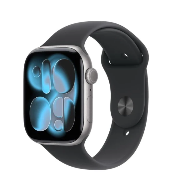 Smartwatch Apple Watch Series 11 GPS + Cellular 46mm Space Grey Aluminium Case with Black Sport Band - S M