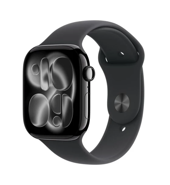 Smartwatch Apple Watch Series 11 GPS 46mm Jet Black Aluminium Case with Black Sport Band - M L