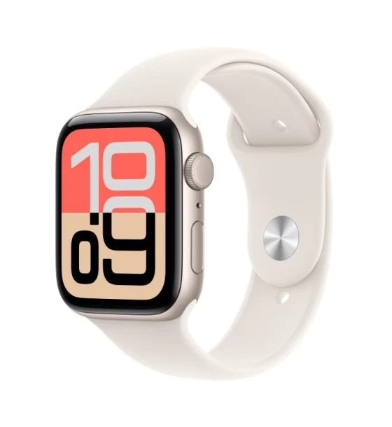 Smartwatch Apple Watch SE 3 GPS 44mm Starlight Aluminium Case with Starlight Sport Band - M L