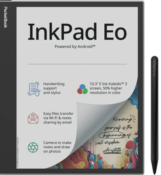 eBook Reader Pocketbook InkPad Eo, Ecran E Ink Kaleido 3 Capacitive Multisenzor 10.3 inch, 4GB RAM