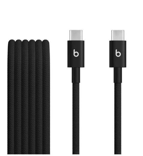 Accesoriu telefon Beats USB-C to USB-C Woven Cables 1.5 m - Bolt Black 2-Pack