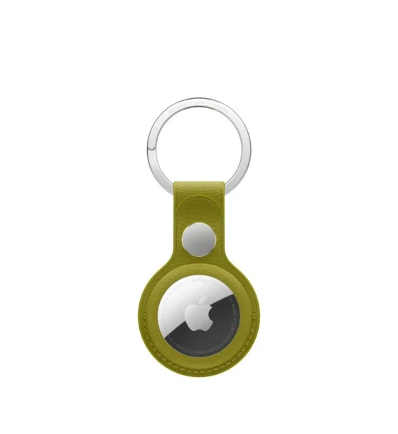 Accesoriu telefon AirTag FineWoven Key Ring - Chartreuse