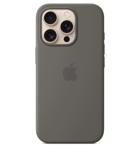 Accesoriu telefon iPhone 16 Pro Silicone Case with MagSafe - Stone Gray