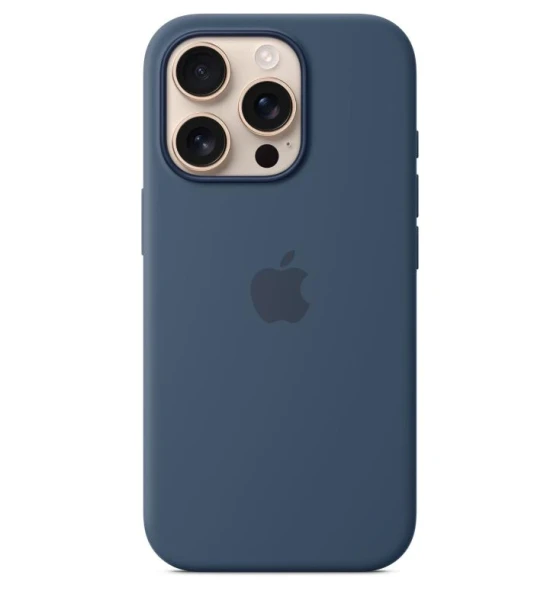 Accesoriu telefon iPhone 16 Pro Silicone Case with MagSafe - Denim