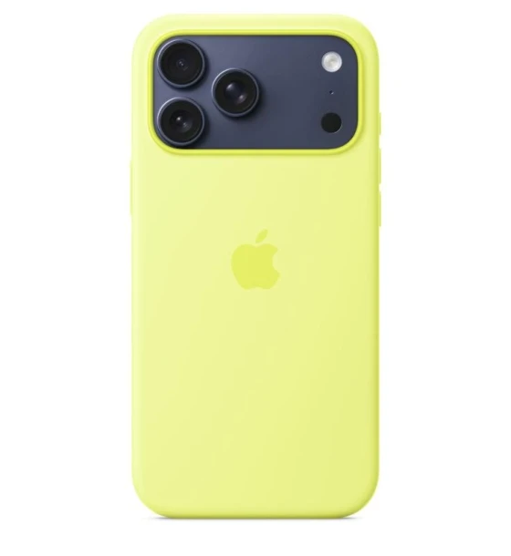 Accesoriu telefon iPhone 17 Pro Max Silicone Case with MagSafe - Neon Yellow