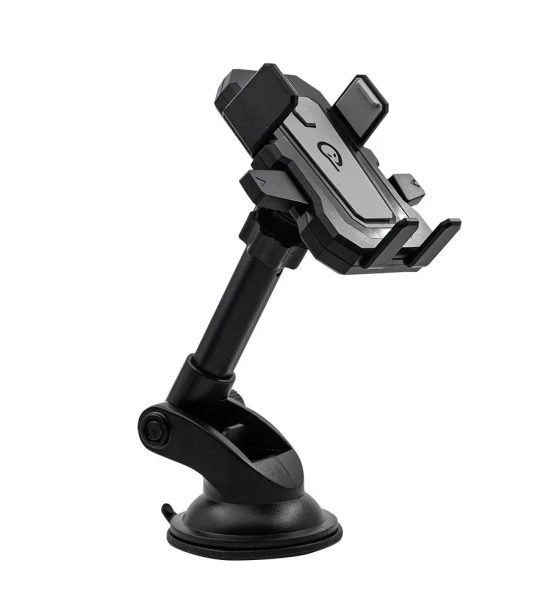 Accesoriu telefon Suport auto SPACER pt. SmartPhone, fixare pe bord sau geam prin ventuza, brat telescopic, sistem auto-lock, rotire 360 grade, negru