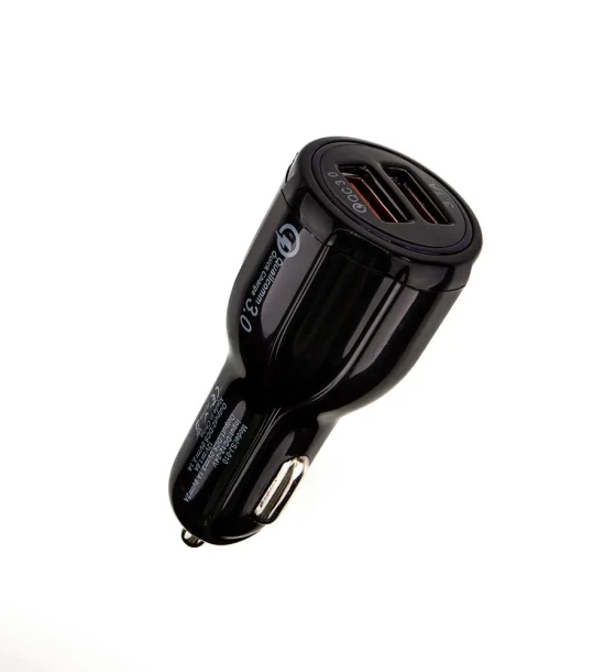 Incarcatorauto SPACER 33W total max, 2 x USB 1 x USB QC 3.0 18W 1 x USB 15W, pt. bricheta auto, negru