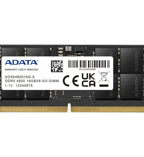 Memorie RAM notebook Adata, SODIMM, DDR5, 16GB, CL40, 4800MHz