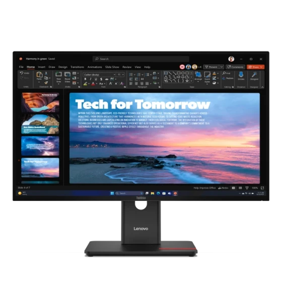 Monitor Lenovo ThinkVision T27QD-40. Display diagonal 68.6 cm 27 inch, Display 2560 x 1440 pixels, HD type Wide Quad HD, Display technology LED, Native 16:9, Viewing angle, horizontal 178