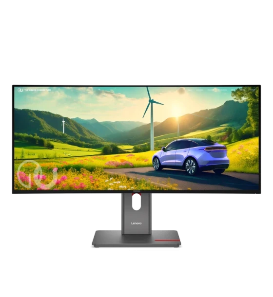 Monitor Lenovo ThinkVision P34WD-40. Display diagonal 86.4 cm 34 inch, Display 3440 x 1440 pixels, HD type Wide Quad HD, Display technology LCD, 6 ms, Native 21:9, Viewing angle, horizontal 178