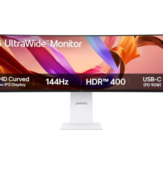 Monitor LG 49 inch 49U950A-W.AEU, Curvature 3800R, 32:09, IPS, 5120x1440, 144Hz, GtG 5ms, Luminozitate max 400 cdmp, Contrast static 1000:1