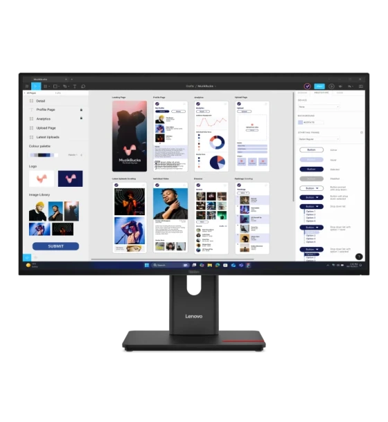 Monitor Lenovo ThinkVision T32UD-40. Display diagonal 80 cm 31.5 inch, Display 3840 x 2160 pixels, HD type 4K Ultra HD, Display technology LCD, 6 ms, Native 16:9, Viewing angle, horizontal 178