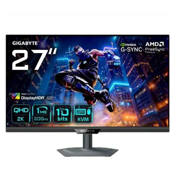 Monitor gaming Gigabyte M27Q2, diagonala 27 inch SS IPS, display 596.736 H x 335.664 V, 2560 x 1440 QHD, conectivitate 2 x HDMI 2.0 1 x Displayport 1.4