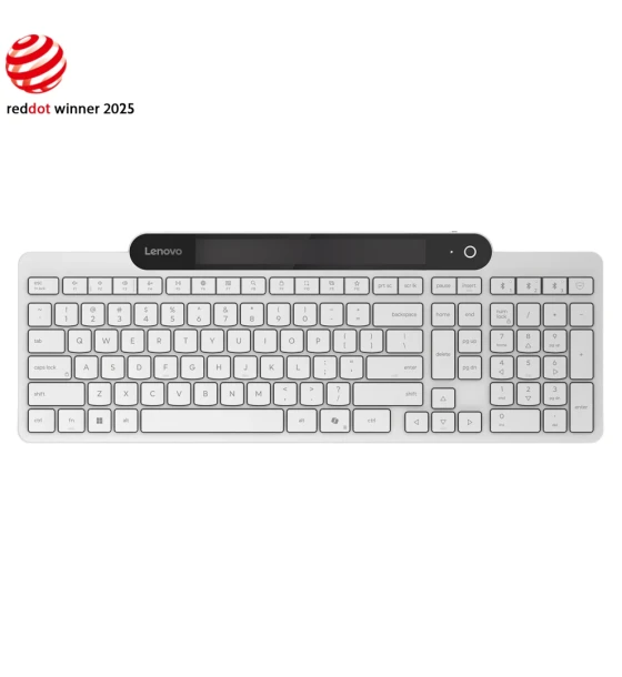 Tastatura Lenovo 800 Self-Charging Bluetooth reincarcabila cu ajutorul luminii ambientale, fara spatiu destinat bateriilor clasice layout US conectivitate BT 5.1