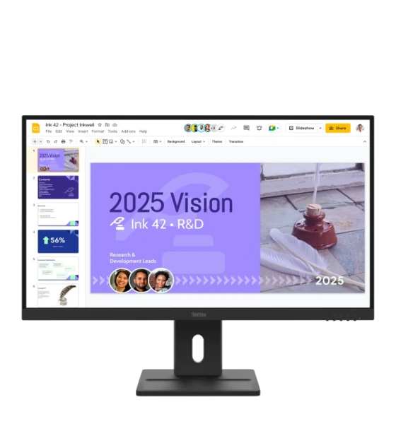 Monitor LenovoThinkVision E27Q-40 27 inchIPS, QHD 2560x1440, 16:9, Luminozitate 350 cdmp, Contrast ratio 1500:1, 4ms GtG Extreme mode/6ms GtG Typical mode, Dot/Pixel Per Inch 109 dpi